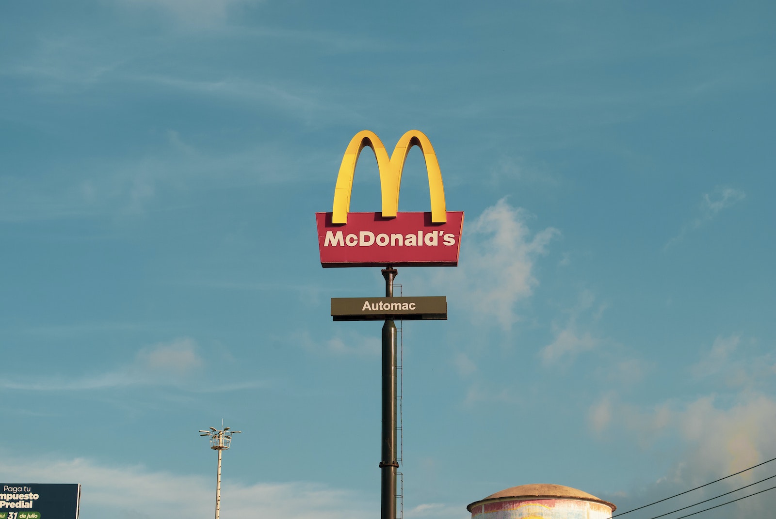 Blue Sky over a McDonald's Sign